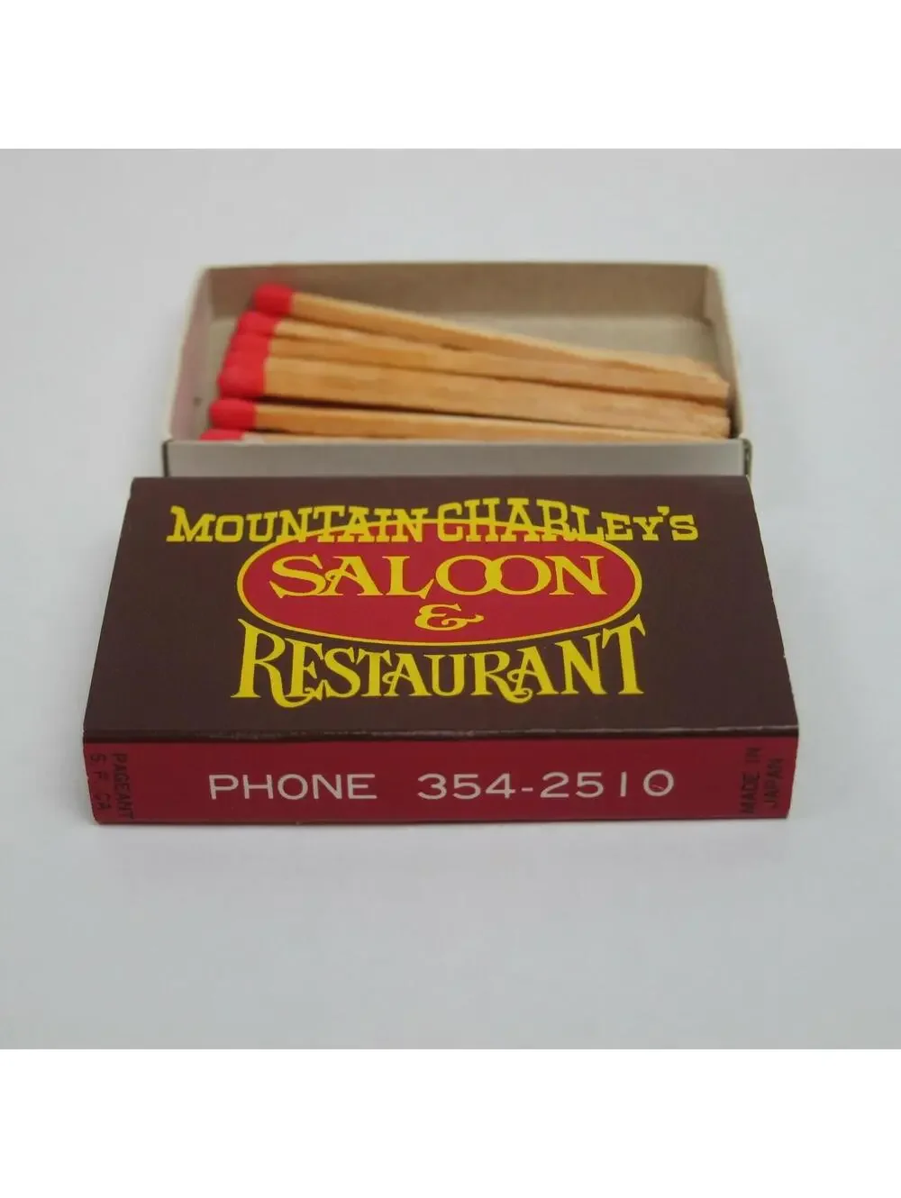 2 Vintage Matchboxes Victoria Station Mountain Charleys Saloon California Match
